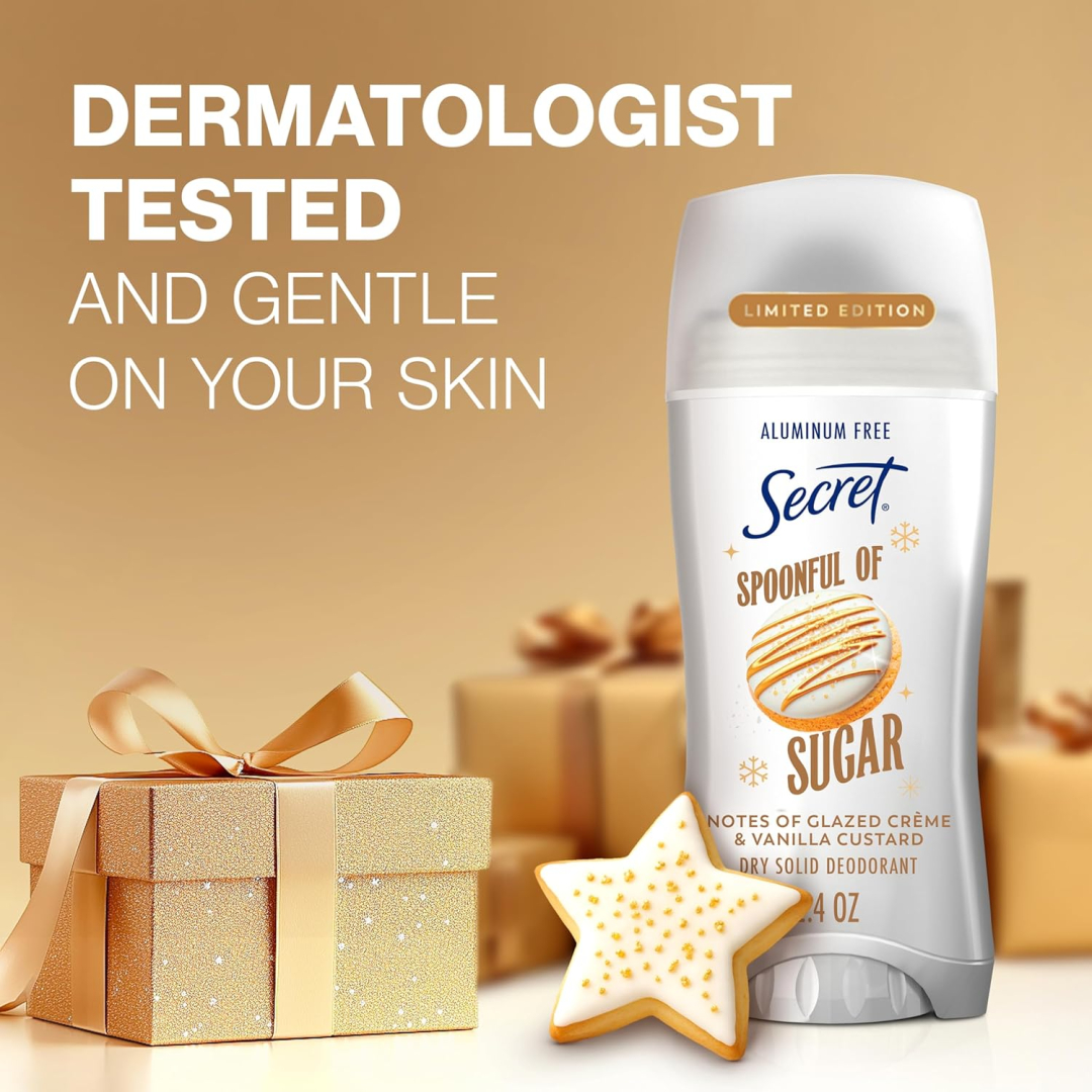 Антиперспірант-дезодорант Secret для жінок Без алюмінію Аромат цукру та заварного крему