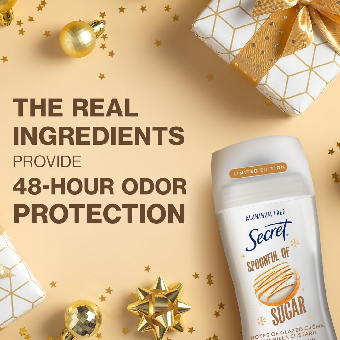 Антиперспірант-дезодорант Secret для жінок Без алюмінію Аромат цукру та заварного крему