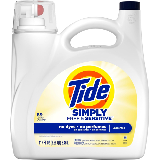 Рідкий засіб для прання Tide Без аромату Simply Free & Sensitive Scent (89 прань), 3,46 л