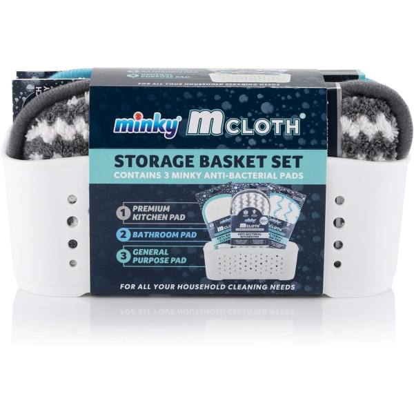 Набір пад для кухні + пад вани + пад універсальний + органайзер білий Minky Mcloth® Storage Basket