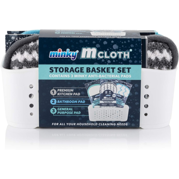 Набір пад для кухні + пад вани + пад універсальний + органайзер білий Minky Mcloth® Storage Basket