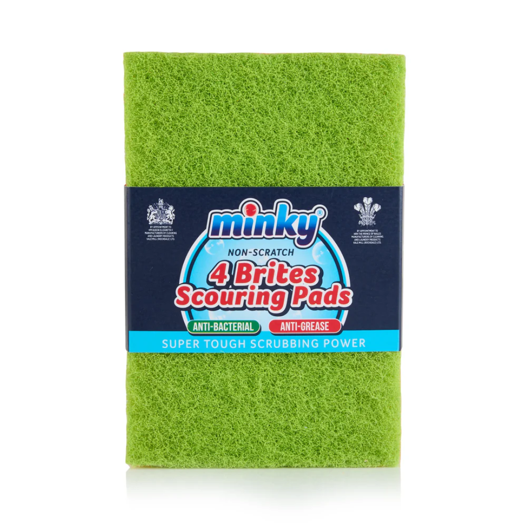 Губки для чищення міцні Minky 4 Brites Scouring Pads різні кольори, 4 шт
