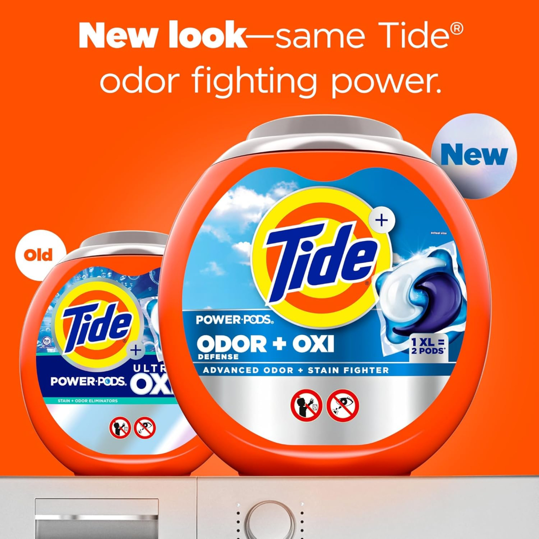 Капсули для прання збільшеного розміру Tide Odor Defense + Oxi, 45 шт