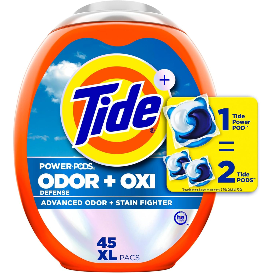Капсули для прання збільшеного розміру Tide Odor Defense + Oxi, 45 шт