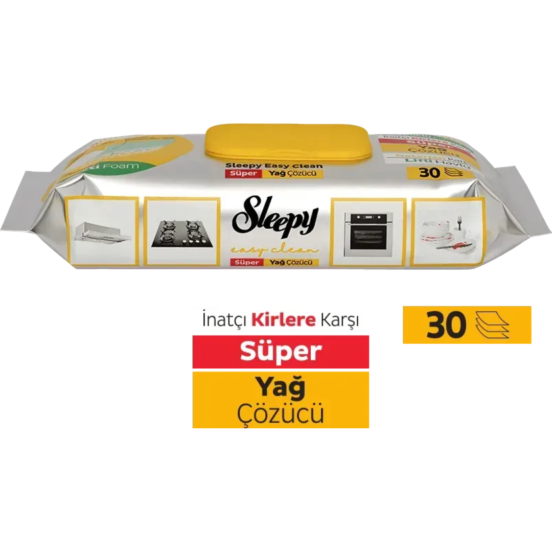 Вологі серветки для прибирання кухні Sleepy Easy Clean, 30 шт