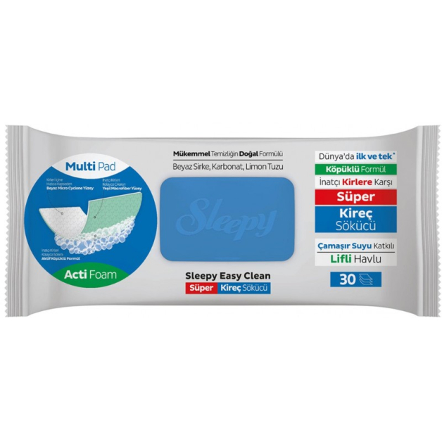 Вологі серветки для прибирання ванної кімнати Sleepy Easy Clean, 30 шт