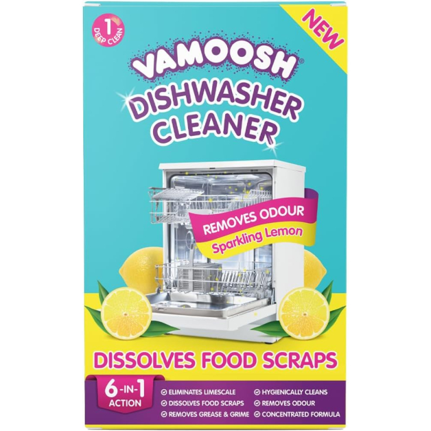 Очисник для посудомийних машин, розчиняє залишки їжі Vamoosh Dishwasher Cleaner and Descaler