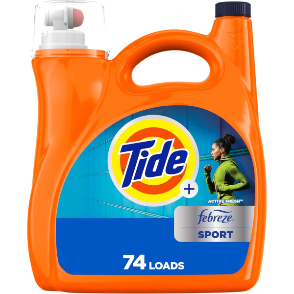 Рідкий засіб для прання спортивних речей Tide Ultra Sport Febreze, HE Compatible (74 прання), 3,1 л