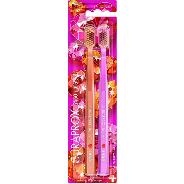 Набір ультра м'ягких зубних щіток Curaprox Duo Love Edition 2026 CS 5460 ultrasoft 2 шт