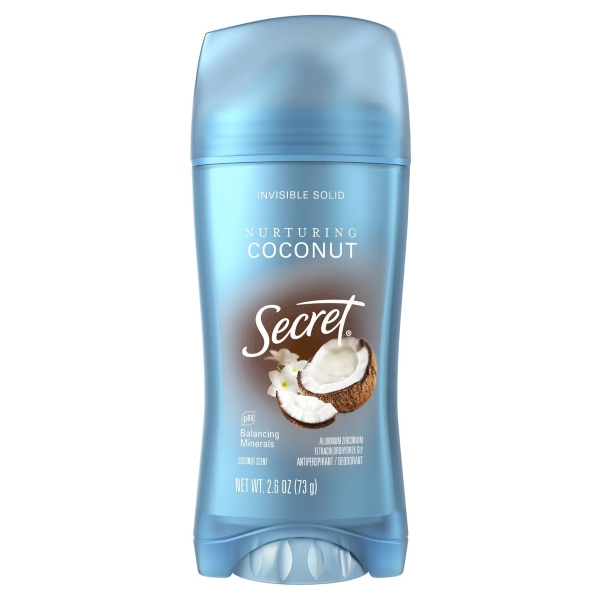 Дезодорант-антиперспірант твердий Secret Nurturing Coconut з ароматом кокосу, 73 г