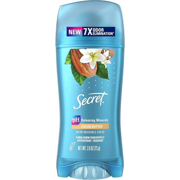 Дезодорант-антиперспірант твердий Secret Cocoa Butter з кокосового масла, 73 г