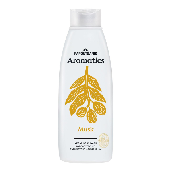 Гель для душу Aromatics Papoutsanis VEGAN BODY WASH MUSK, 650 мл