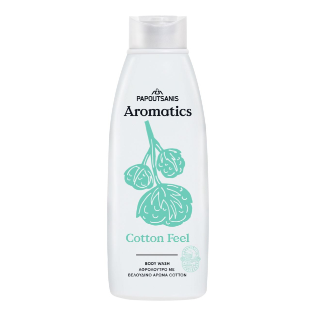 Гель для душу Aromatics Papoutsanis Бавовна VEGAN BODY WASH COTTON FEEL, 650 мл