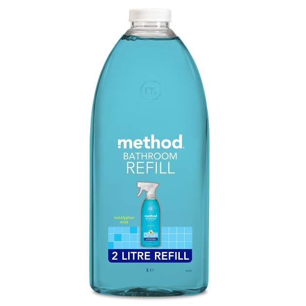 ЗАПАСКА засіб для чищення та миття душової кабіни METHOD refill bathroom cleaner - eucalyptus mint, 2 л