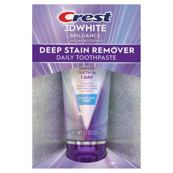 Зубна паста відбілююча Crest 3DWhite Brilliance Deep Stain Remover Dazzling Mint, 59 г