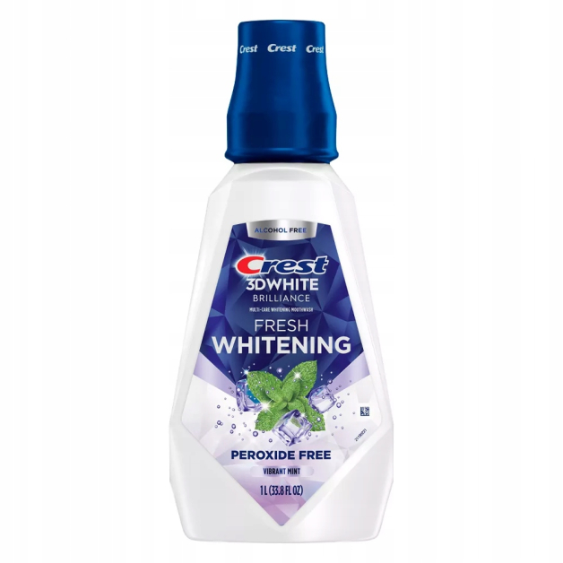 Ополіскувач для ротової порожнини Crest 3D White Brilliance Без спирту з ароматом м'яти, 1 л
