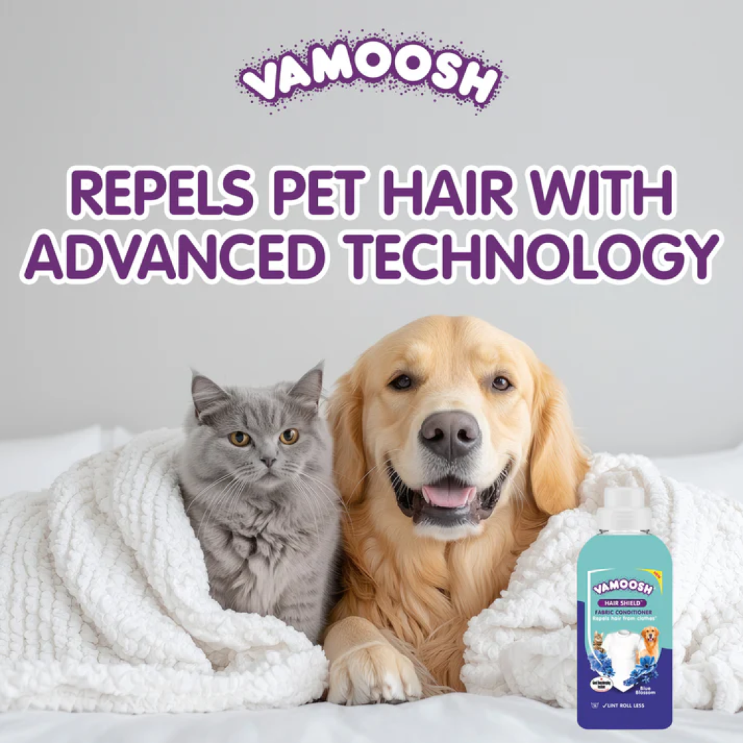 Кондиціонер для прання Vamoosh Hair Shield відштовхує шерсть тварин, 500 мл