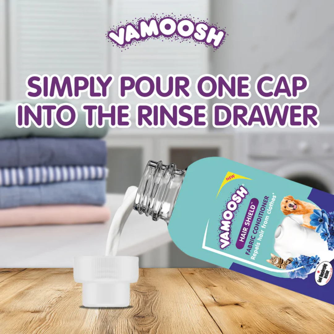 Кондиціонер для прання Vamoosh Hair Shield відштовхує шерсть тварин, 500 мл