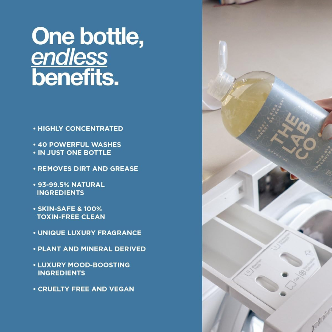 Рідкий пральний засіб для дитячих речей The Lab Co. Baby Laundry Detergent (40 прання), 1 л