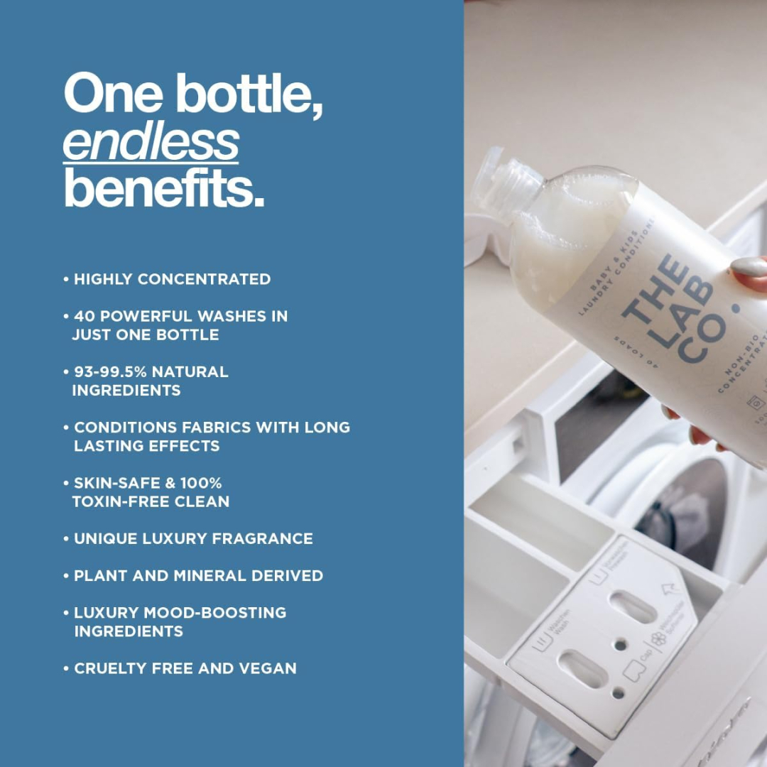 Кондиціонер та пом'якшувач для дитячої білизни The Lab Co. Baby Soothing Fabric Conditioner (40 прань), 1 л
