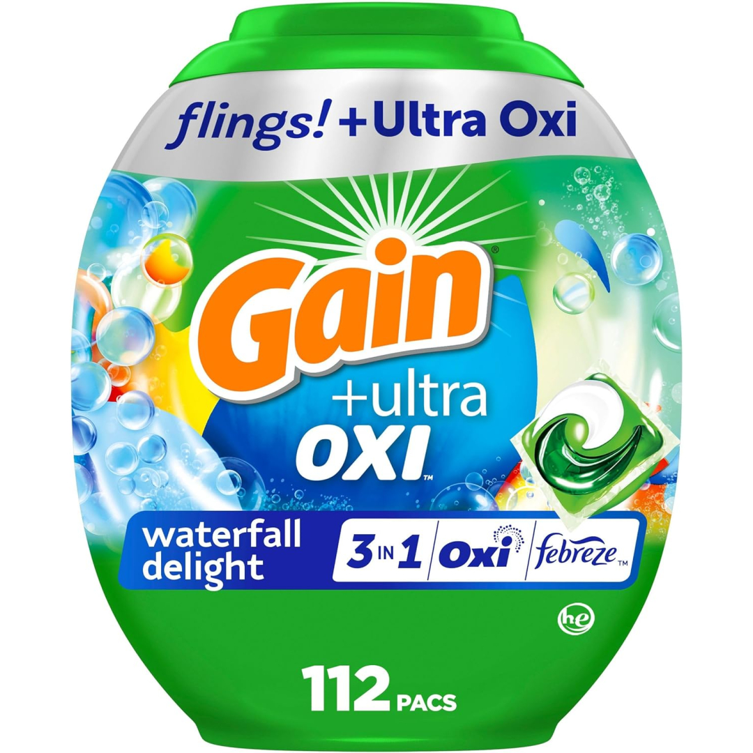 Капсули для прання Gain ultra oxi febreze, 112 шт