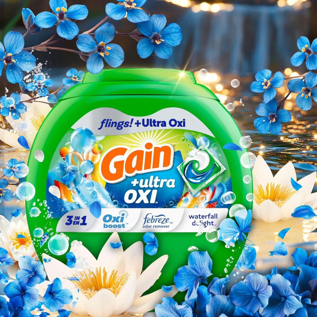 Капсули для прання Gain ultra oxi febreze, 112 шт