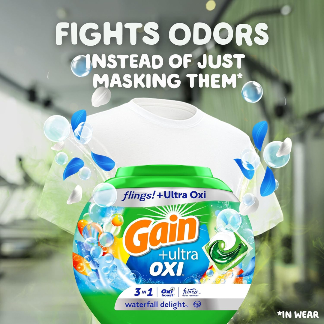 Капсули для прання Gain ultra oxi febreze, 112 шт