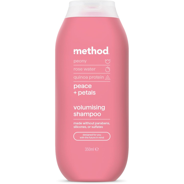 Шумпунь для об'єму Method Volumising Shampoo з ароматом пелюстків півонії та троянди, 350 мл