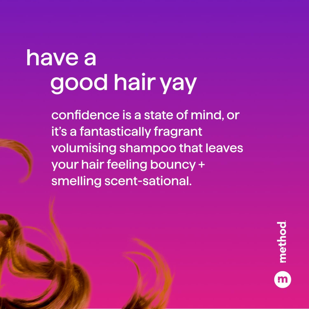 Шумпунь для об'єму Method Volumising Shampoo з ароматом пелюстків півонії та троянди, 350 мл