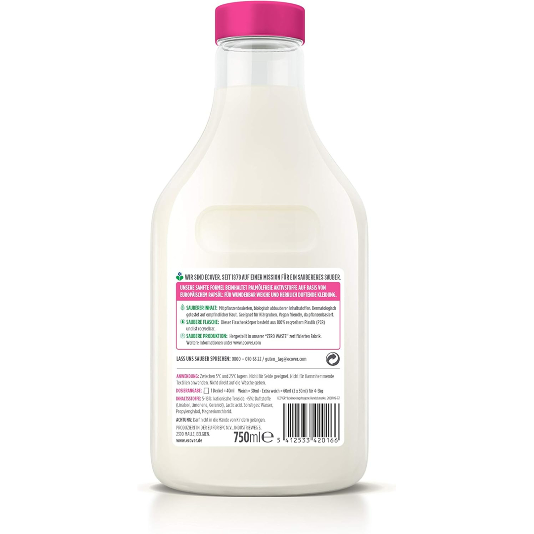 Кондиціонер та пом'якшувач для тканин Ecover (25 прань), 750 мл
