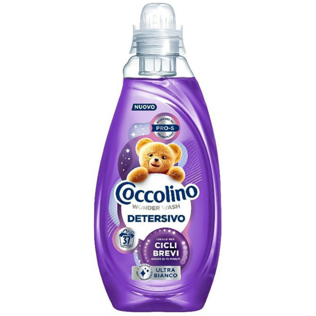 Рідкий пральний засіб для білих тканин Coccolino Wonder Wash Захист від запахів (37 прань), 1480 мл