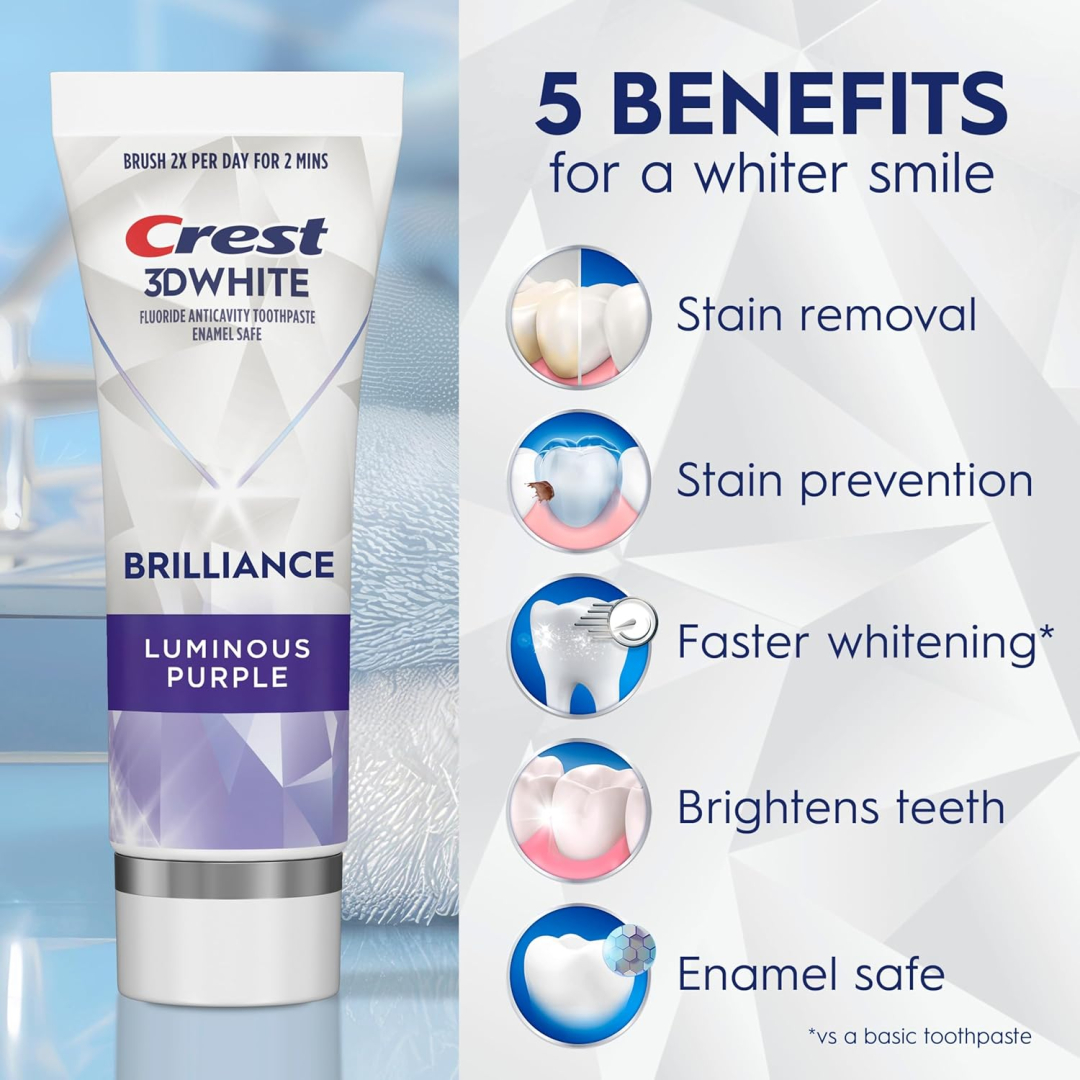 Відбілююча зубна паста Crest 3D White Brilliance Luminous Purple, 130 г