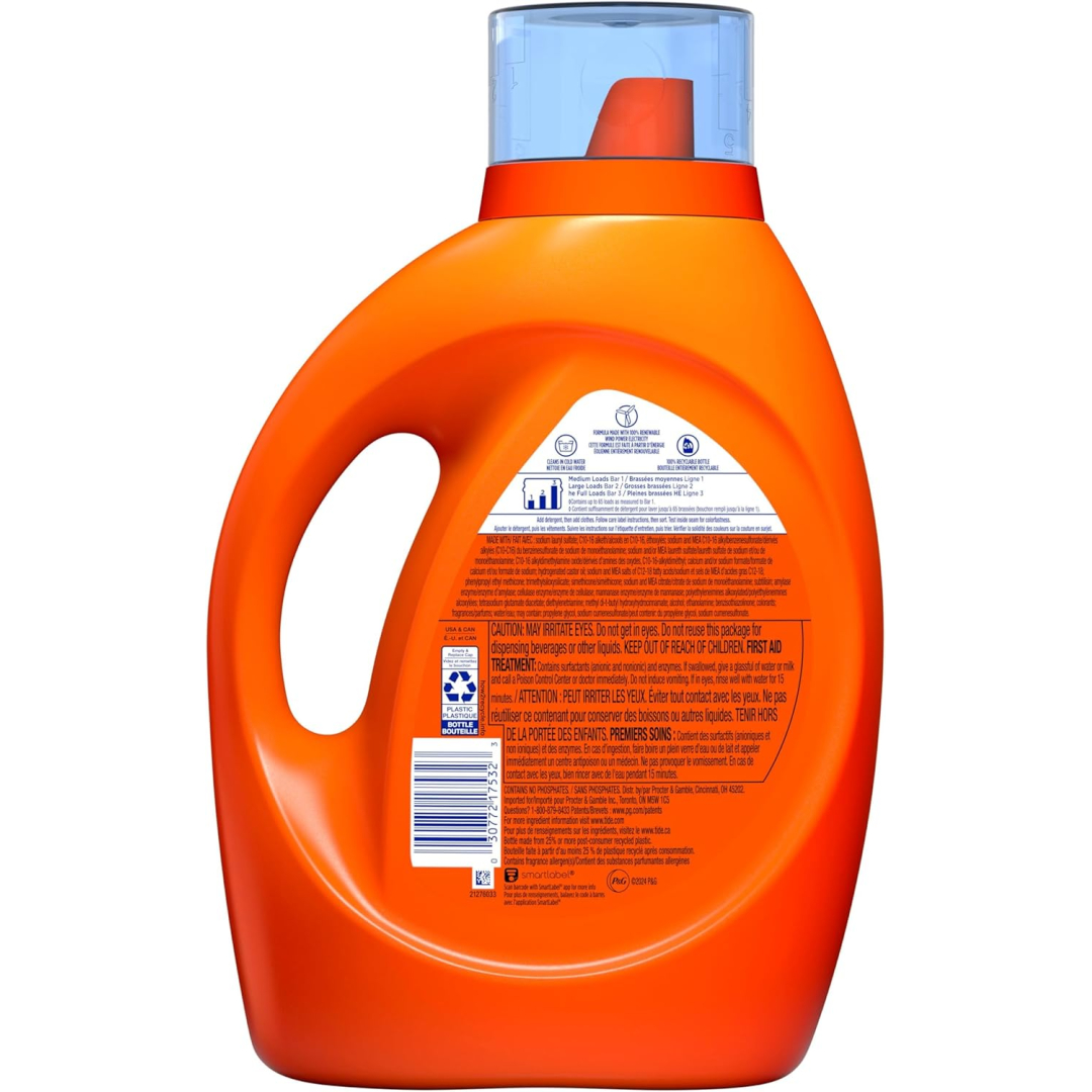 Гель для прання Tide Plus Boost of Ultra Downy Liquid Laundry Detergent, April Fresh Scent (65 прань), 2,72 л
