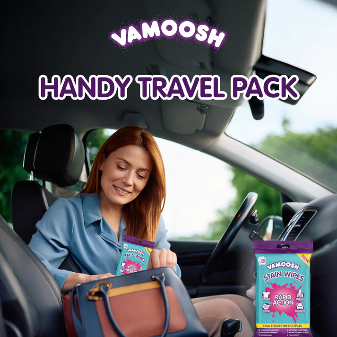 Серветки для швидкого видалення плям Vamoosh Stain Remover Wipes, 20 шт