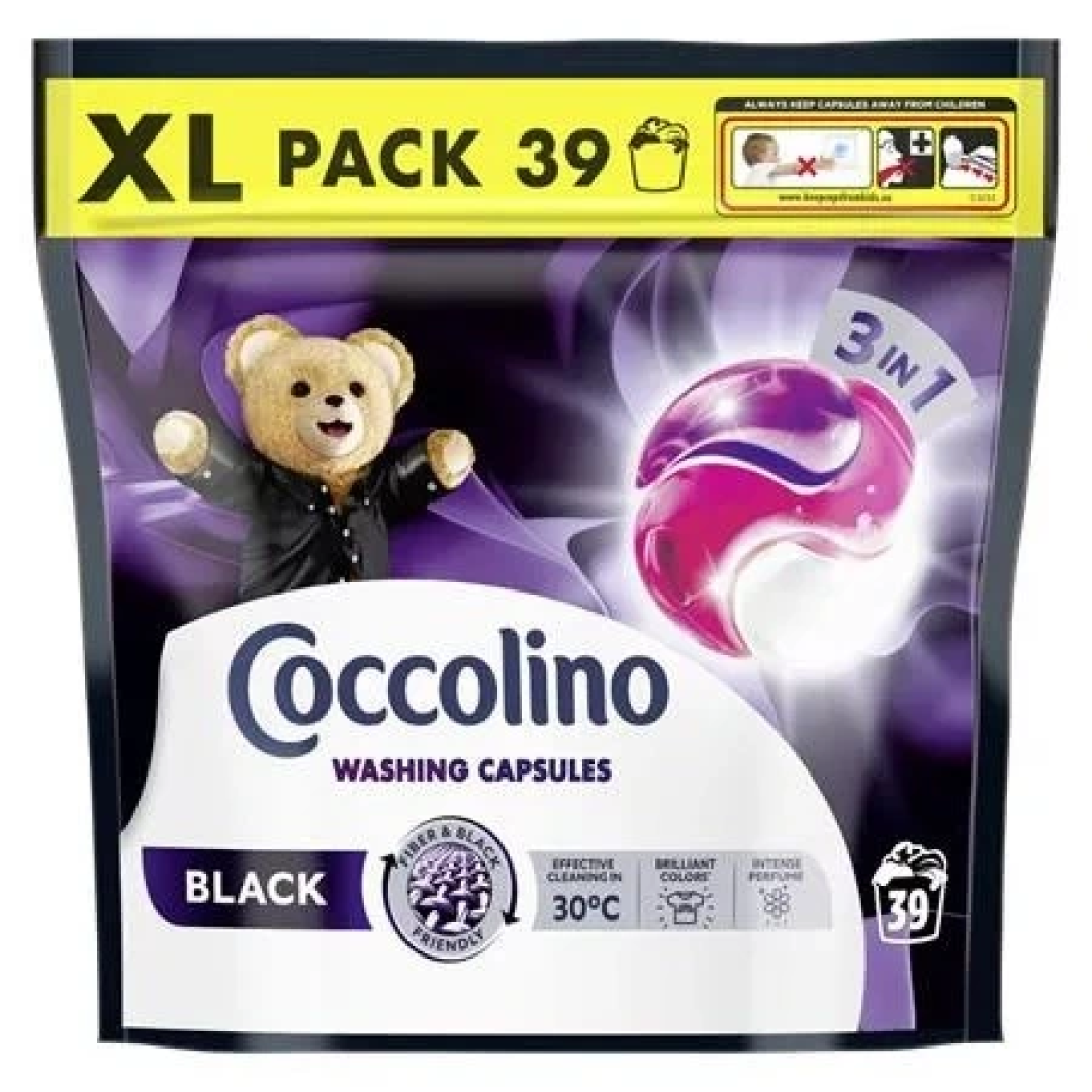 Капсули для прання чорного Coccolino 3в1 BLACK, 39 шт