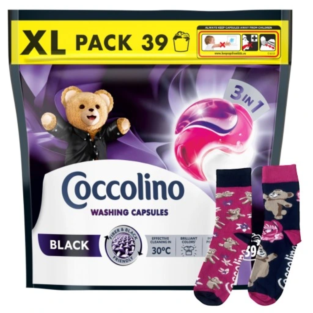 Капсули для прання чорного Coccolino 3в1 BLACK, 39 шт