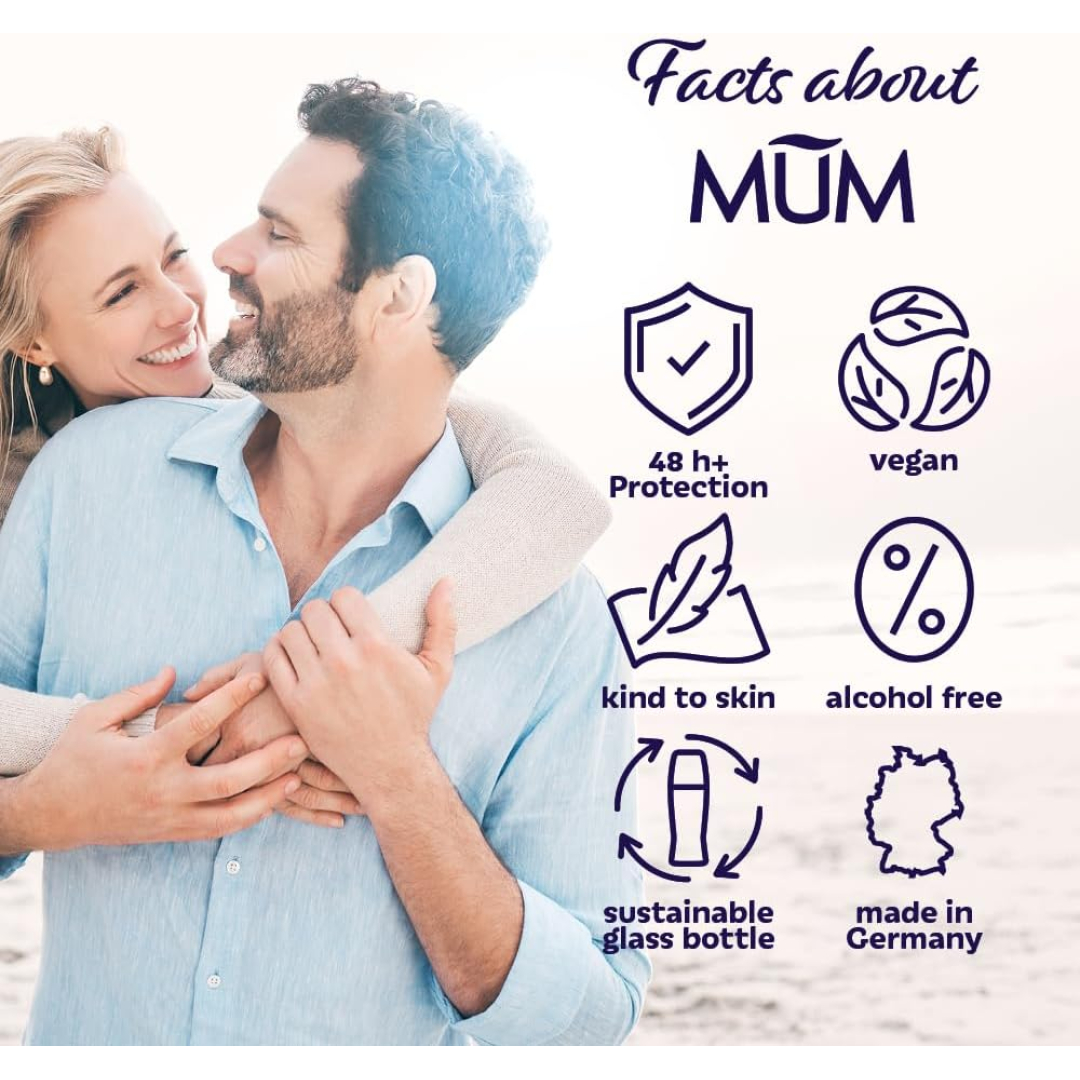 Кульковий дезодорант-антиперспірант Mum Fresh Pink Rose аромат троянди, скляна пляшка, 50 мл