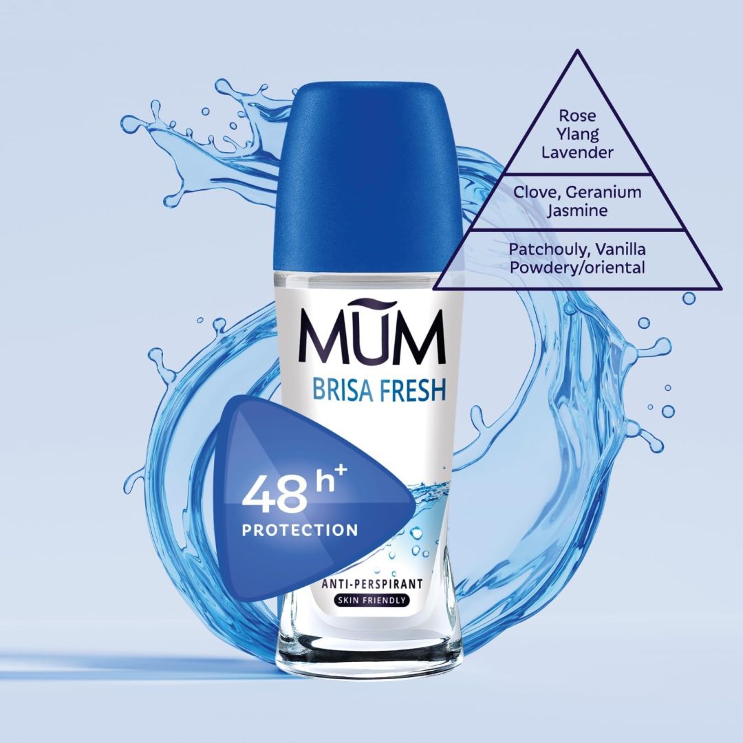 Кульковий дезодорант-антиперспірант Mum Mum Brisa Fresh аромат свіжого бризу, скляна пляшка, 50 мл