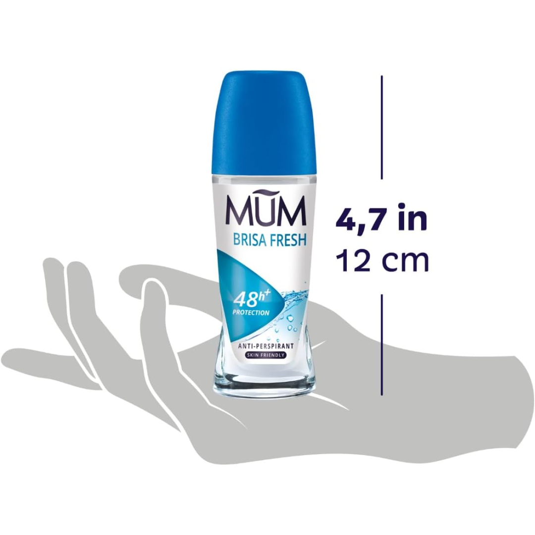 Кульковий дезодорант-антиперспірант Mum Mum Brisa Fresh аромат свіжого бризу, скляна пляшка, 50 мл