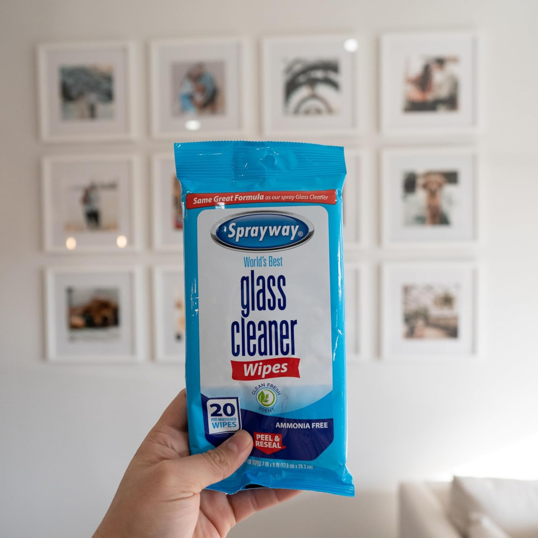 Серветки для чищення скла Sprayway wipes без аміаку, зі свіжим ароматом, 20 шт