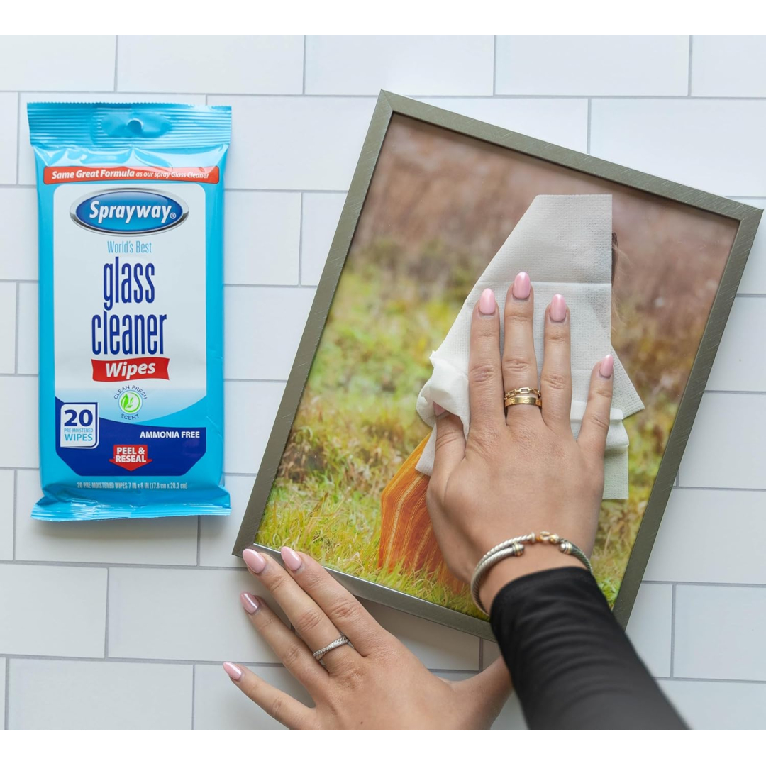 Серветки для чищення скла Sprayway wipes без аміаку, зі свіжим ароматом, 20 шт