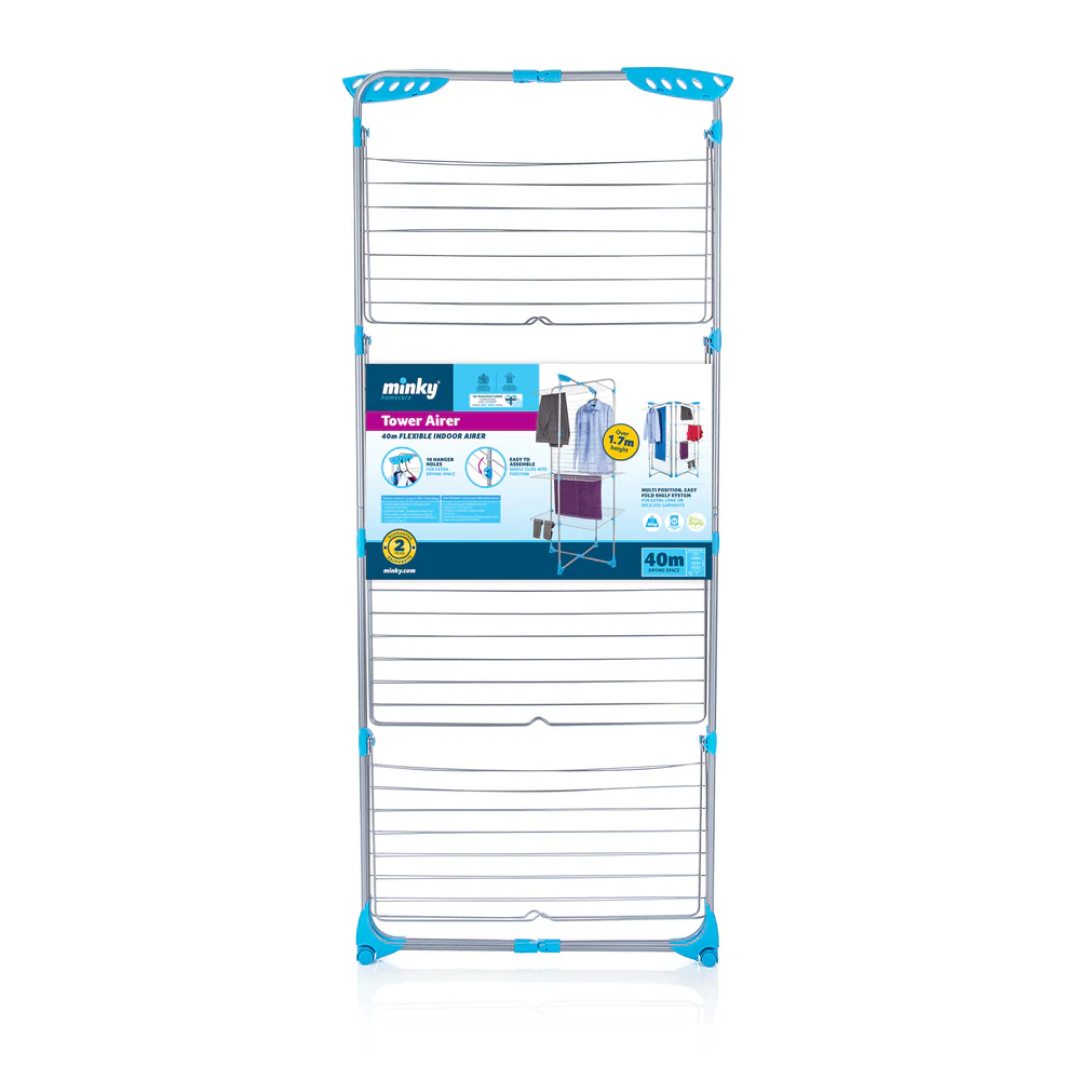 Сушарка для одягу на колесиках 40 м Minky Tower Clothes Airer