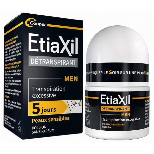 Антиперспірант чоловічий для чутливої шкіри тривалої дії Etiaxil Men Sensitive Roll-on, 15 мл
