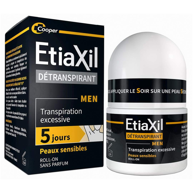 Антиперспірант чоловічий для чутливої шкіри тривалої дії Etiaxil Men Sensitive Roll-on, 15 мл