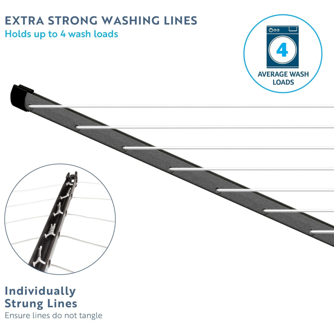 Роторна сушарка для вулиці Minky Heavy Duty 50m 4 Arm Rotary Washing Line