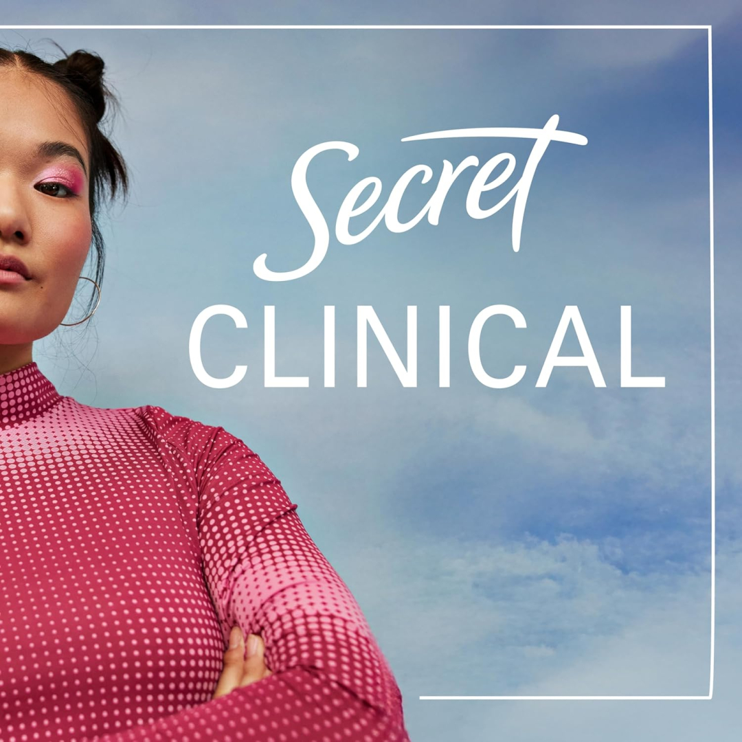 Дезодорант-антиперспірант твердий прозорий тривалої дії Secret Clinical 100hr Invisible Solid Hyaluronic Acid, 45 г