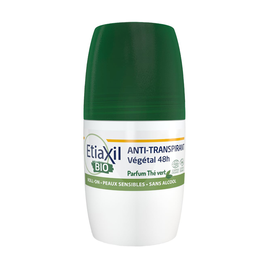 Антиперспірант органічний БІО з ароматом зеленого чаю Etiaxil Antiperspirant Vegetal BIO 48H Green Tea Roll-on захист до 48 годин, 50 мл