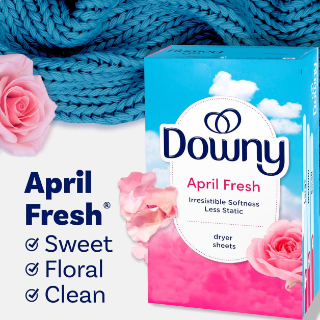 Серветки для сушильних машин Downy Fabric Softener Dryer Sheets April Fresh Травнева свіжість, 160 шт