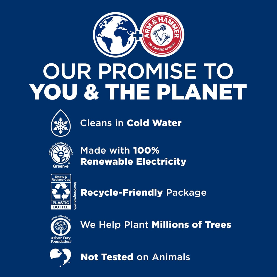 Рідкий пральний засіб з пом'якшувачем ARM & HAMMER Plus Softener (77 прань), 2,97 л 