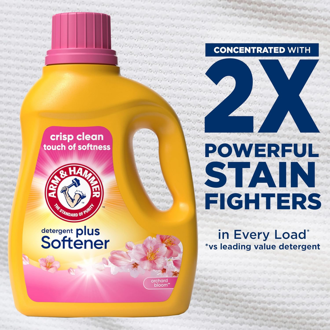 Рідкий пральний засіб з пом'якшувачем ARM & HAMMER Plus Softener (77 прань), 2,97 л 